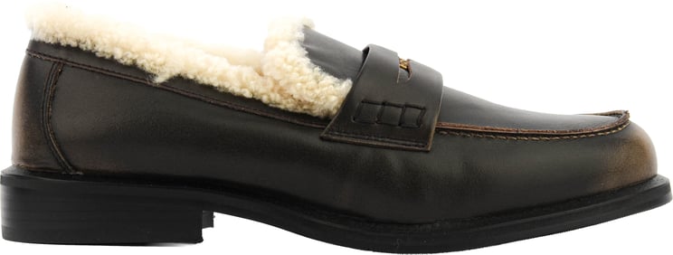 Toral Noa Loafer Shearling Dark Brown