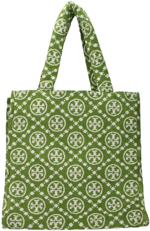 Tory Burch Tory Burch Green Cotton-Like Shoulder Bag