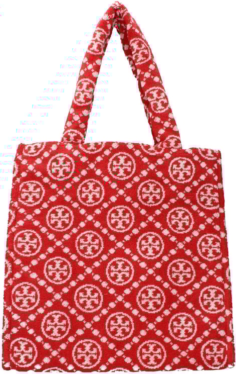 Tory Burch Tory Burch Red Cotton-Like Shoulder Bag