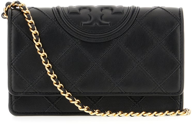 Tory Burch Tory Burch Black leather Fleming clutch
