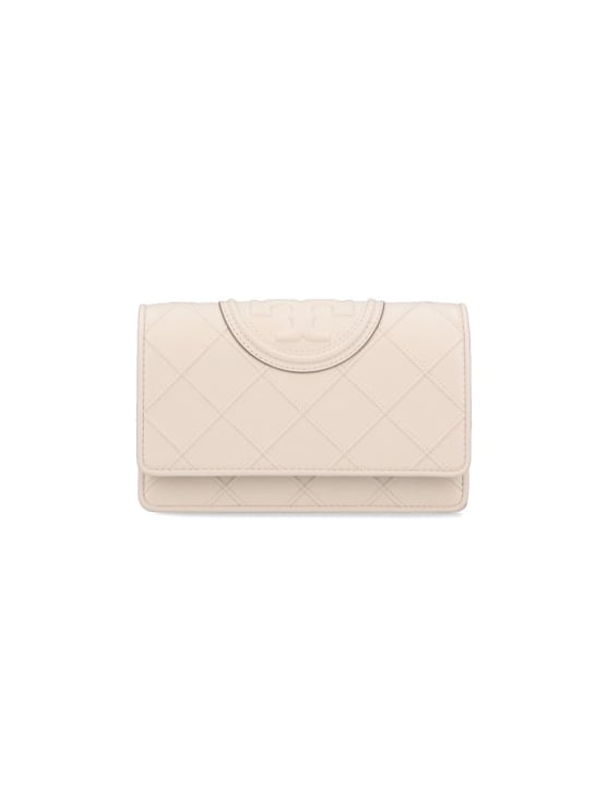 Tory Burch Fleming' Chain Wallet – Ivory