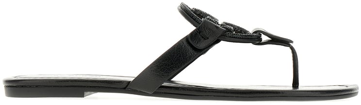 Tory Burch Tory Burch Black leather Miller sandals