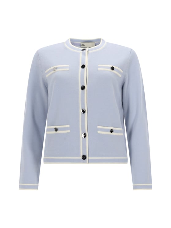 Tory Burch Kendra Light Blue Wool Cardigan