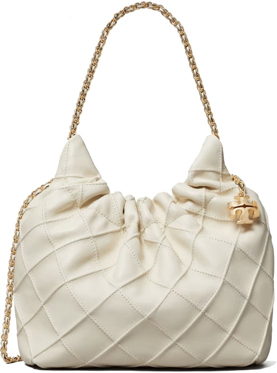 Tory Burch Fleming Mini Hobo Cream