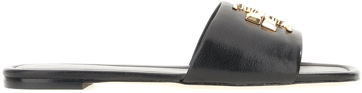 Tory Burch Tory Burch Black leather Eleanor slippers