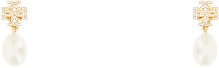 Tory Burch Tory Burch Metal Kira pavé pendants earrings