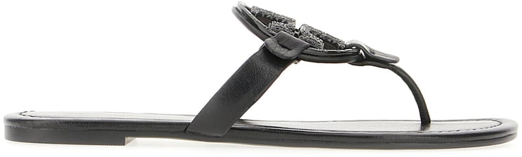Tory Burch Tory Burch Black leather Miller sandals