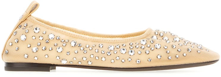 Tory Burch Tory Burch Embellished fabric ballerinas