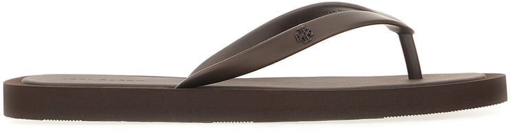 Tory Burch Tory Burch Dark brown rubber Kira thong slippers
