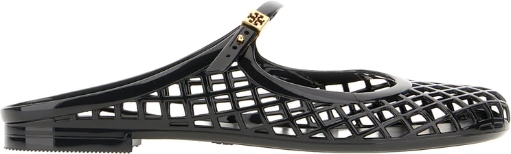 Tory Burch Tory Burch Black polyurethane ballerinas