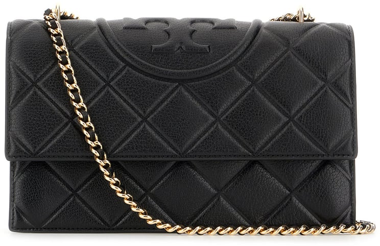 Tory Burch Tory Burch Black leather Fleming shoulder bag