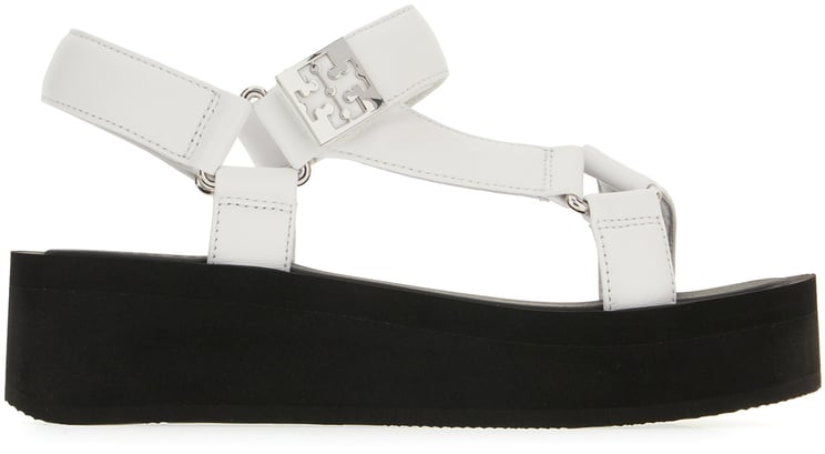 Tory Burch Tory Burch Two-tone nappa leather Mellow sandals