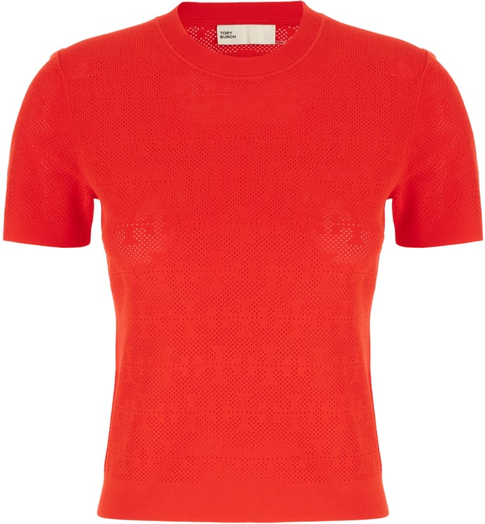 Tory Burch Tory Burch Red viscose blend top