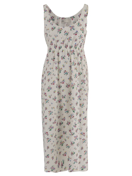 Tory Burch Sleeveless Cotton Dress With Floral Pattern