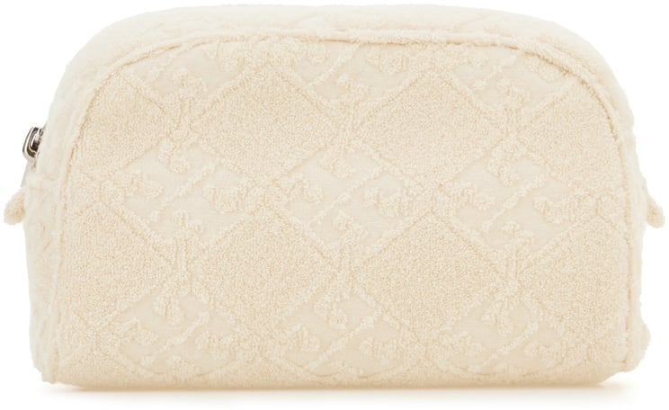 Tory Burch Tory Burch Ivory fabric clutch