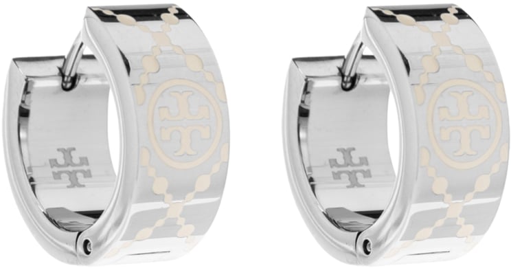 Tory Burch Icon T Monogram Hoop Earrings