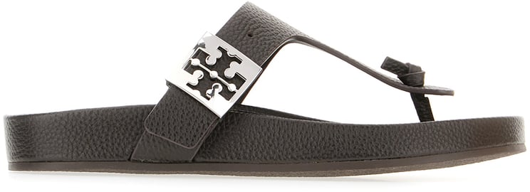Tory Burch Tory Burch Dark brown leather Mellow thong sandals