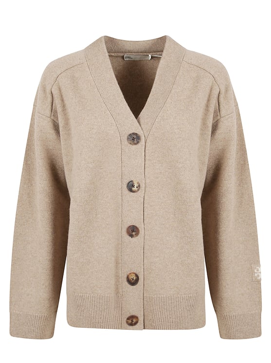 Tory Burch Relaxed Fit Wool Sweater With Button Closure