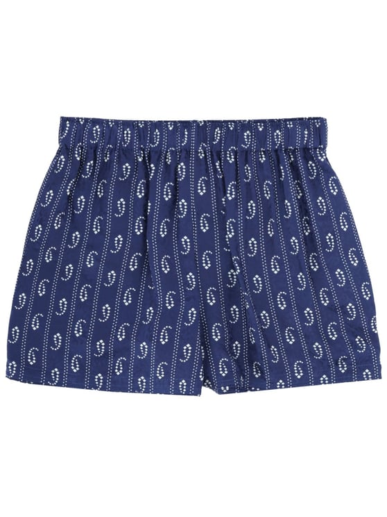 Tory Burch Camp Elastic Waistband Paisley Shorts