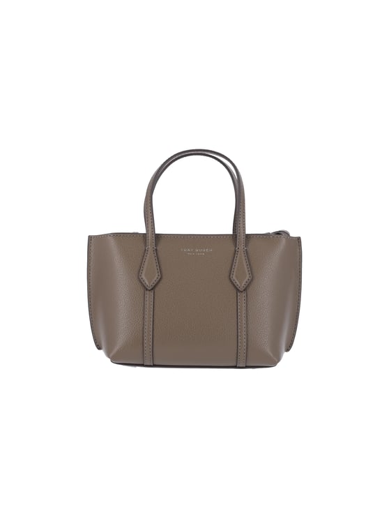 Tory Burch Rectangular Structured Handbag with Textured Leather Finish