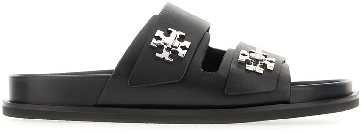 Tory Burch Tory Burch Black leather Slider sandals