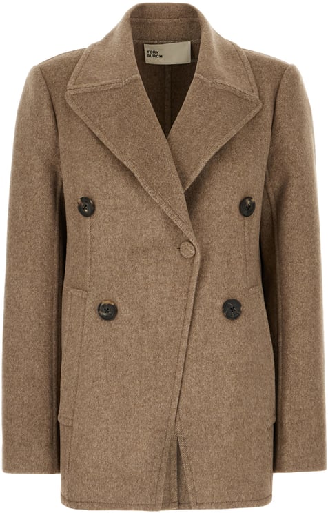 Tory Burch Tory Burch Cappuccino stretch wool coat