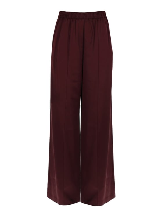 Tory Burch Wide-Leg Vertical Seams Viscose Trousers
