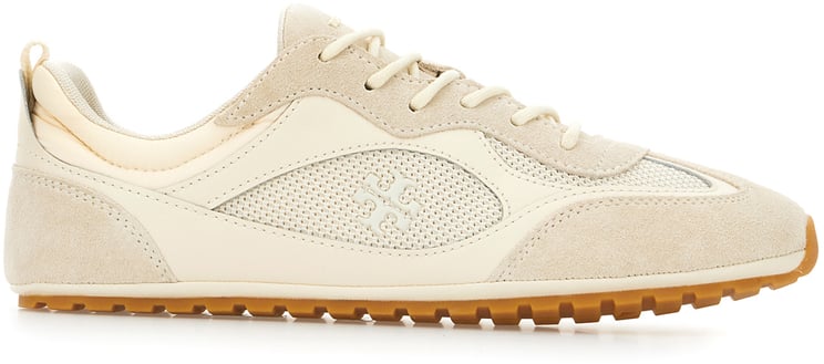 Tory Burch Tory Burch Sand suede and mesh sneakers