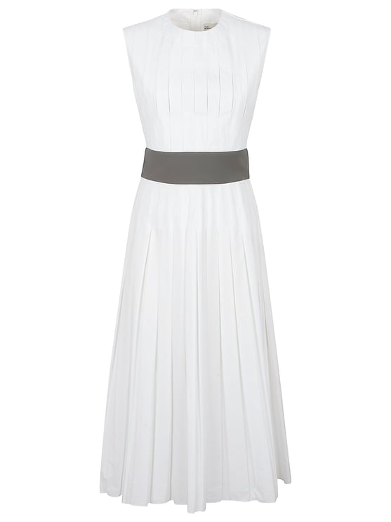 Tory Burch Midi Dress With Vertical Pleats