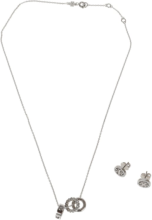 Tory Burch TORY BURCH MILLER PAVE NECKLACE AND EARRING SET