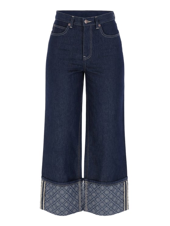 Tory Burch Wide Folded Cuffs Jeans