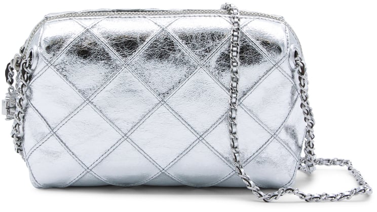 Tory Burch Silver Leather Crossbody Bag