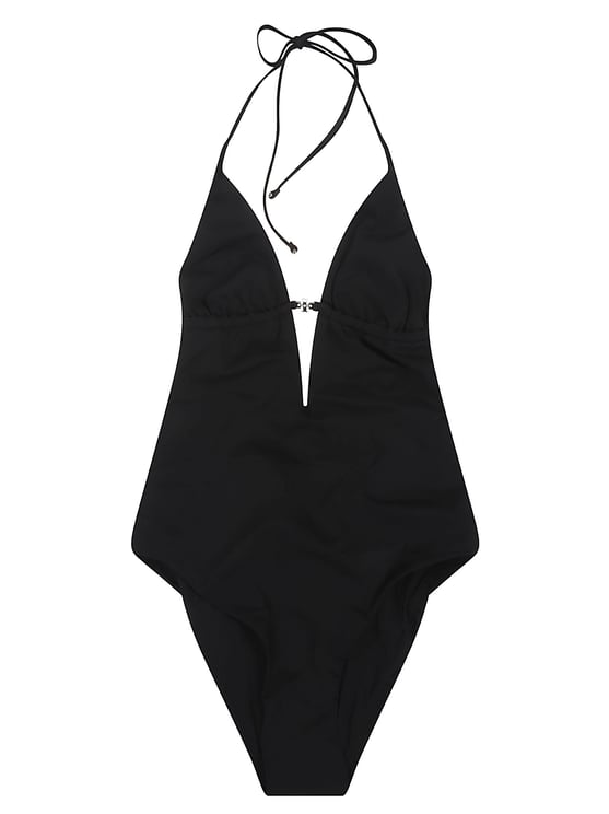 Tory Burch Black One-Piece Swimsuit With Knot Closure