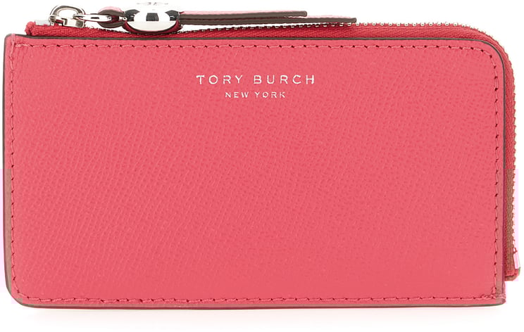 Tory Burch Tory Burch Fuchsia leather card holder