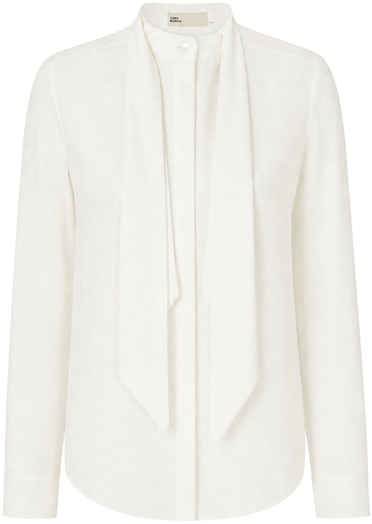 Tory Burch Tory Burch White cotton blend blouse
