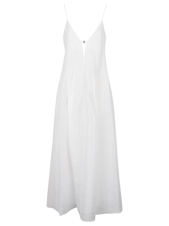 Tory Burch Mid-Length Linen And Silk Blend Dress