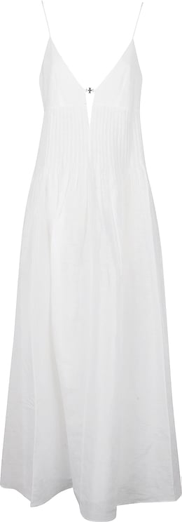 Tory Burch Linen Silk Deep V-Neck Dress