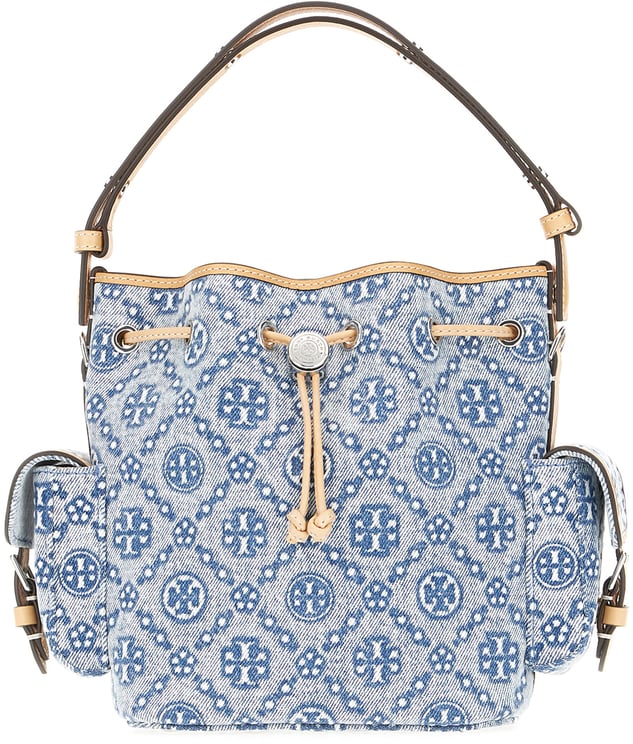 Tory Burch Tory Burch Printed canvas T-Monogram bucket bag