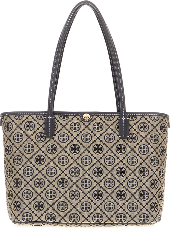Tory Burch Tory Burch Embroidered fabric shopping bag