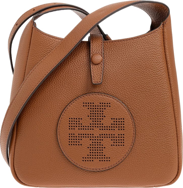 Tory Burch Brown Miller Pebbled Leather Crossbody Bag