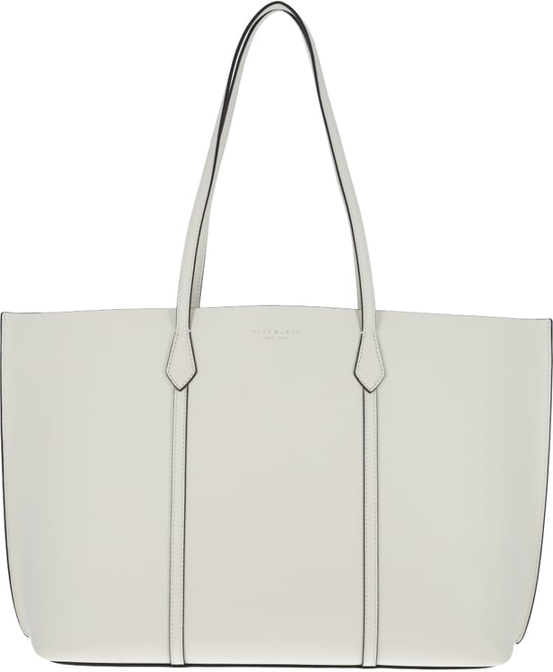 Tory Burch White Perry Calf Leather Tote