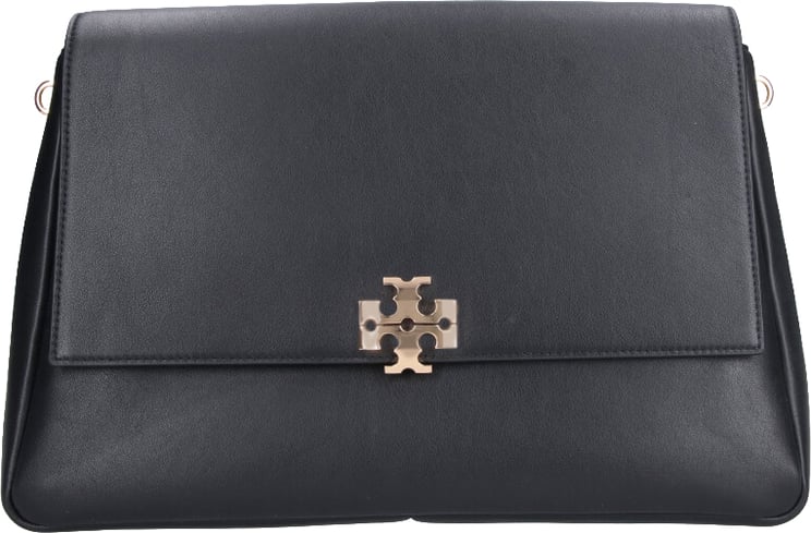 Tory Burch Black Charlie Large Leather Shoulder Bag