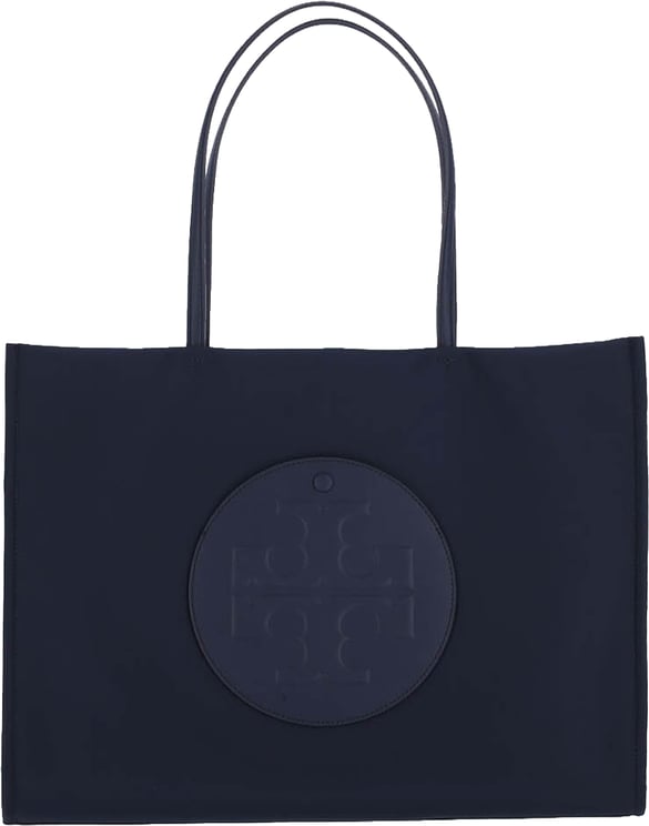Tory Burch Navy Blue Ella Large Recycled Nylon Tote