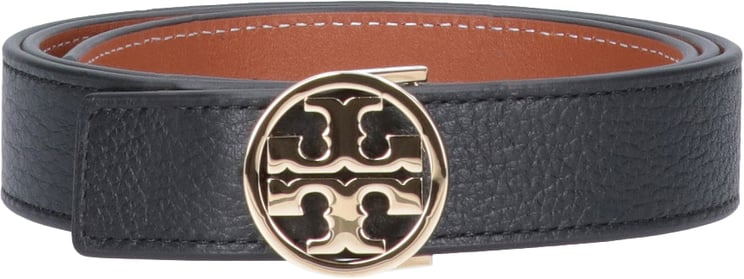 Tory Burch Black/Brown Miller Reversible Leather Belt
