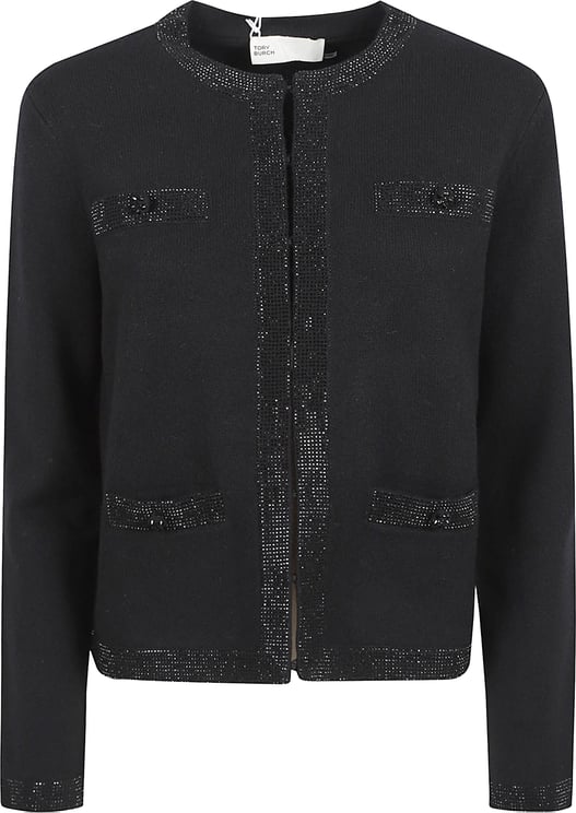 Tory Burch Kendra Cardigan with Crystal Embellishments