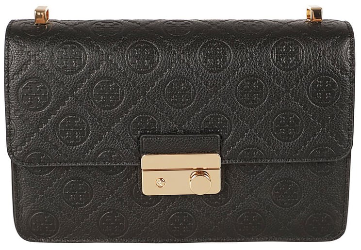 Tory Burch Quilted Black Cow Leather Handbag