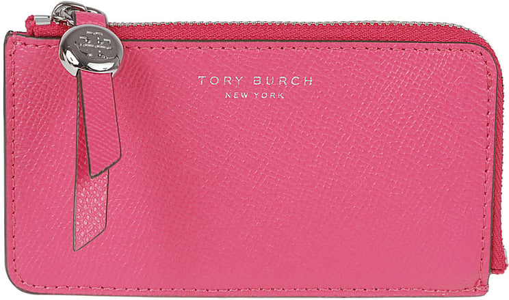 Tory Burch Textured Pink Leather Wallet