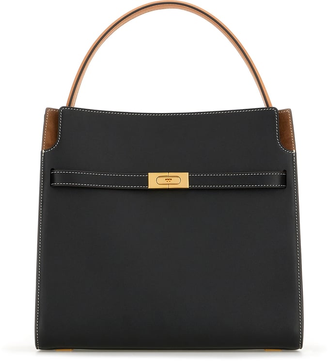 Tory Burch Tory Burch Two-tone leather and suede shopping bag