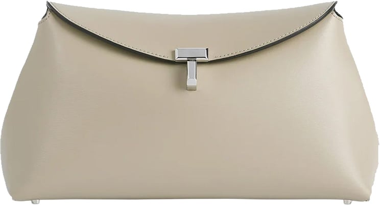 Toteme TOTEME T-lock Leather Clutch Bag