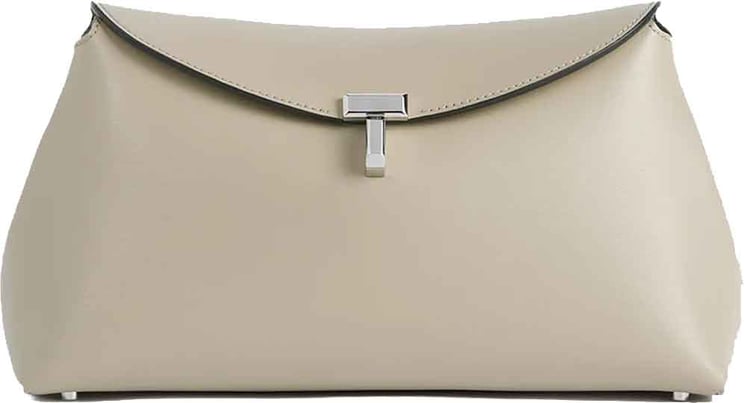 Toteme TOTEME T-lock Leather Clutch Bag